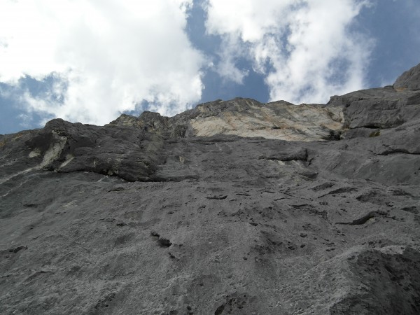 Blick auf die Schlüsselseillänge Blick auf die Schlüsselseillänge